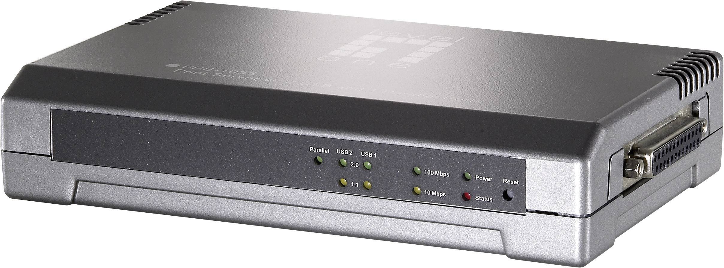 Levelone fps-1033 server di stampa lan ethernet grigio-0