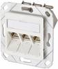 Metz Connect Presa di rete Da incasso Inserto con piastra centrale CAT 6 3 Porte Bianco puro