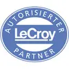 Logo blu con il testo 'Partner Autorizzato LeCroy' in caratteri bianchi su sfondo ovale.