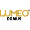 L'immagine mostra il logo con il testo 'LUMEO DOMUS' in lettere maiuscole, con 'LUMEO' in arancione e 'DOMUS' in nero.