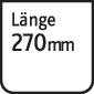 'Cartello con scritta: Lunghezza 270 mm.'