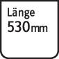 Cartello riporta il testo: Lunghezza 530 mm