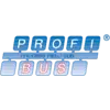 Logo con la scritta 'PROFIBUS', che sta per 'PROcess FIeld BUS'. Il design mostra lettere su tasti quadrati.