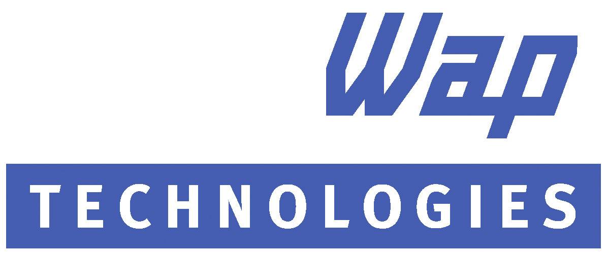 Logo 'Wap Technologies' in caratteri blu.