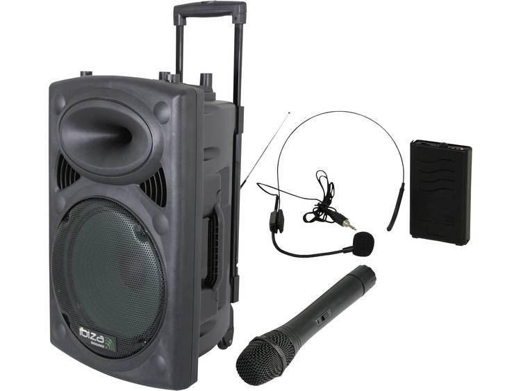 Ibiza Sound PORT15VHF Bluetooth Mobiele PA-luidspreker 38 cm 15 inch 1 stuk(s)