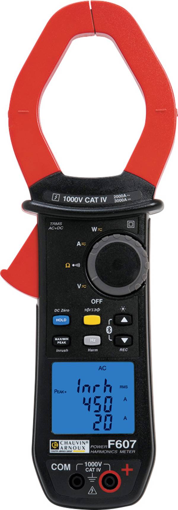 Chauvin Arnoux F607 Stroomtang  Digitaal Datalogger CAT IV 1000 V Weergave (counts): 10000