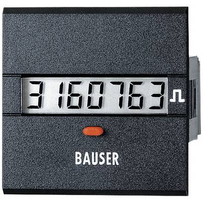 'Bauser' tellerteller met nummer '3160763', zwarte behuizing en rode toets.
