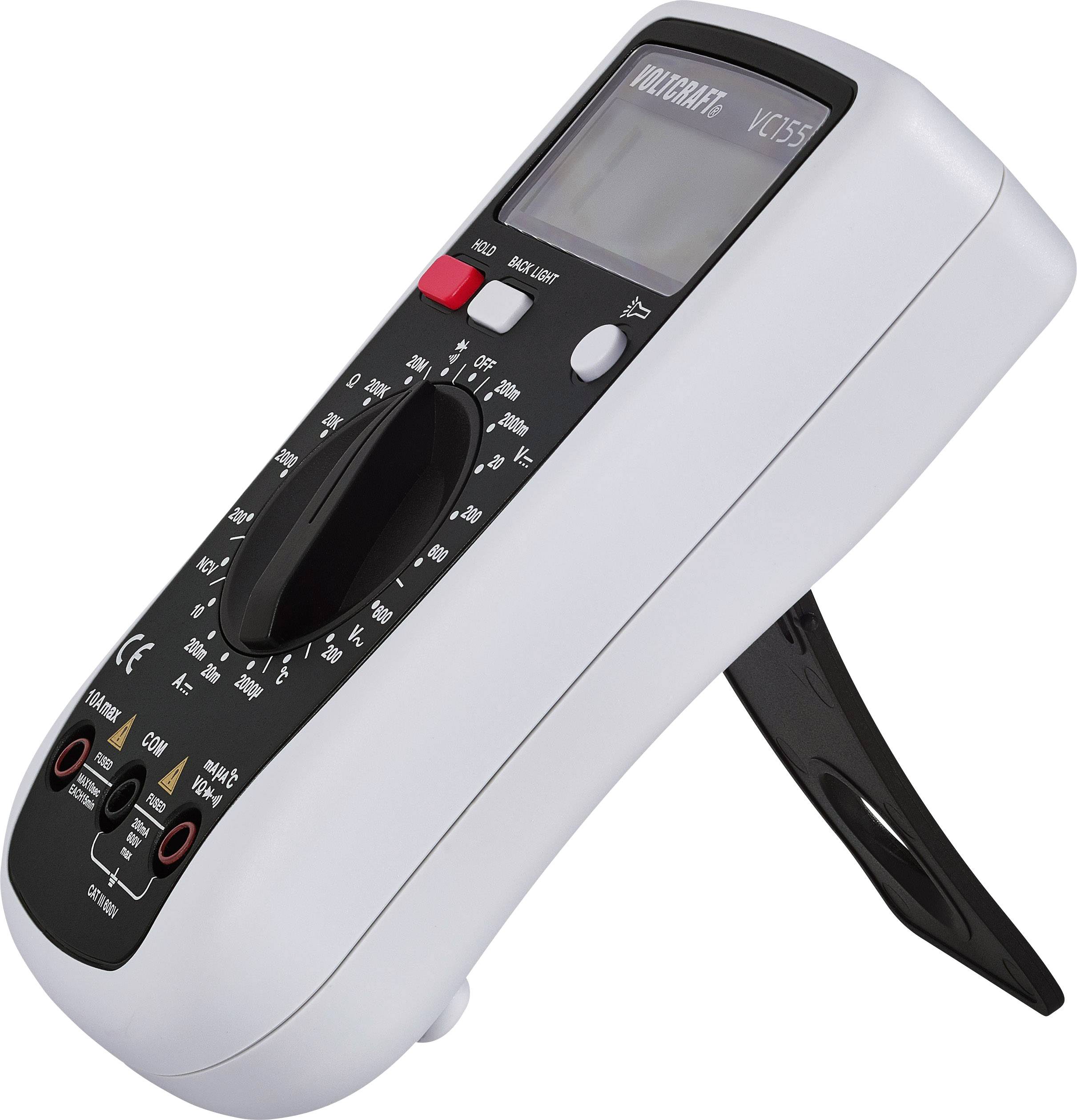 VOLTCRAFT VC155 Multimeter Digitaal CAT III 600 V Weergave (counts): 2000-2
