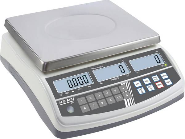 Kern CPB 15K0.2N CPB 15K0.2N Telweegschaal  Weegbereik (max.) 15 kg Resolutie 0.2 g werkt op stekkernetvoeding Zilver