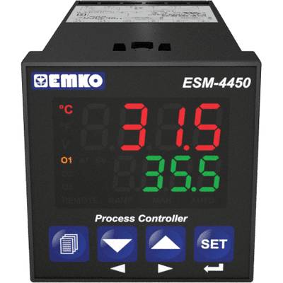 Emko ESM-4450.1.20.1.1/01.04/0.0.0.0 2-punt, P, PI, PD, PID Temperatuurregelaar Pt100, J, K, R, S, T -200 tot 1700 °C Re