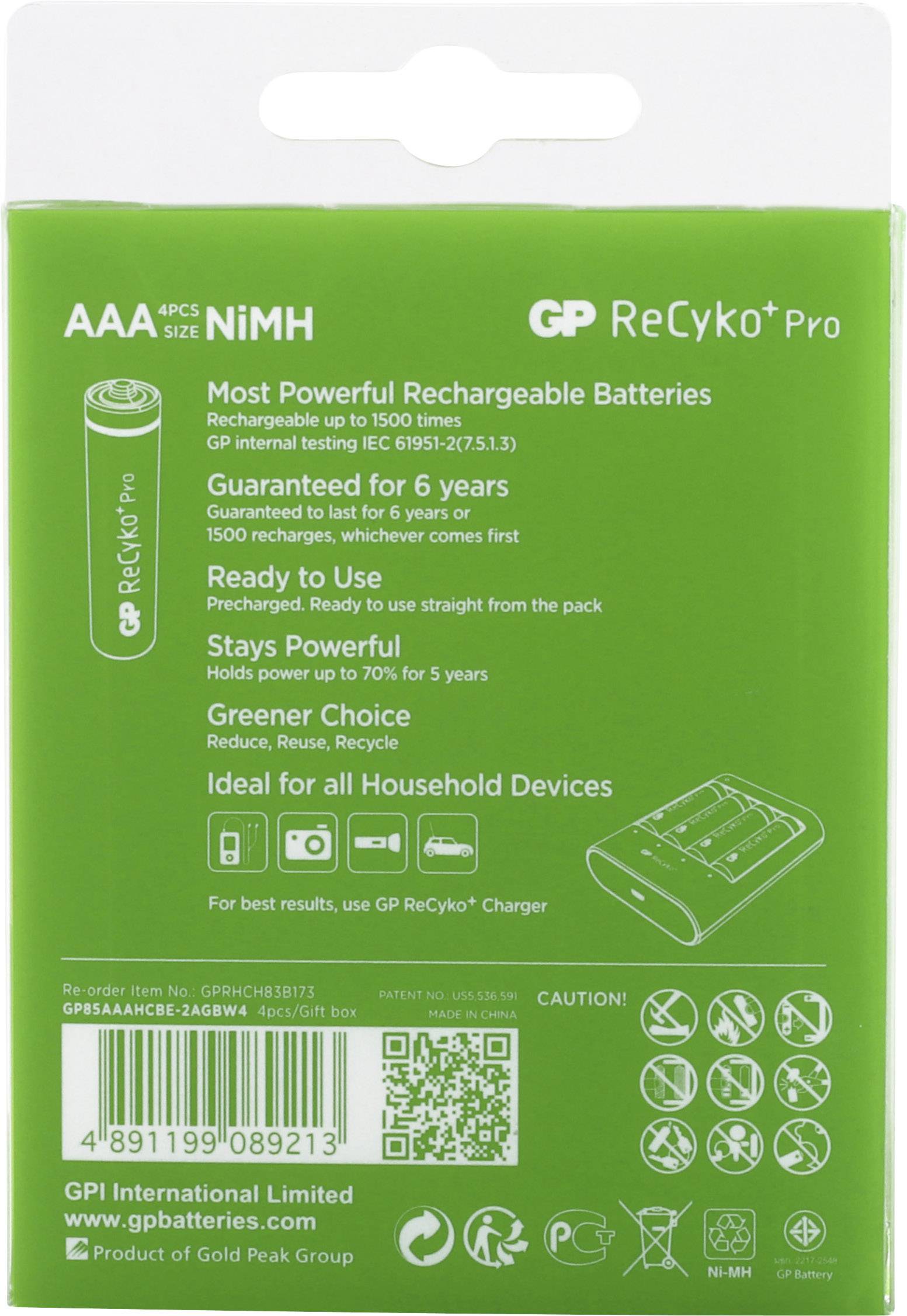 GP AAA ReCyko+ Oplaadbare Batterijen-7
