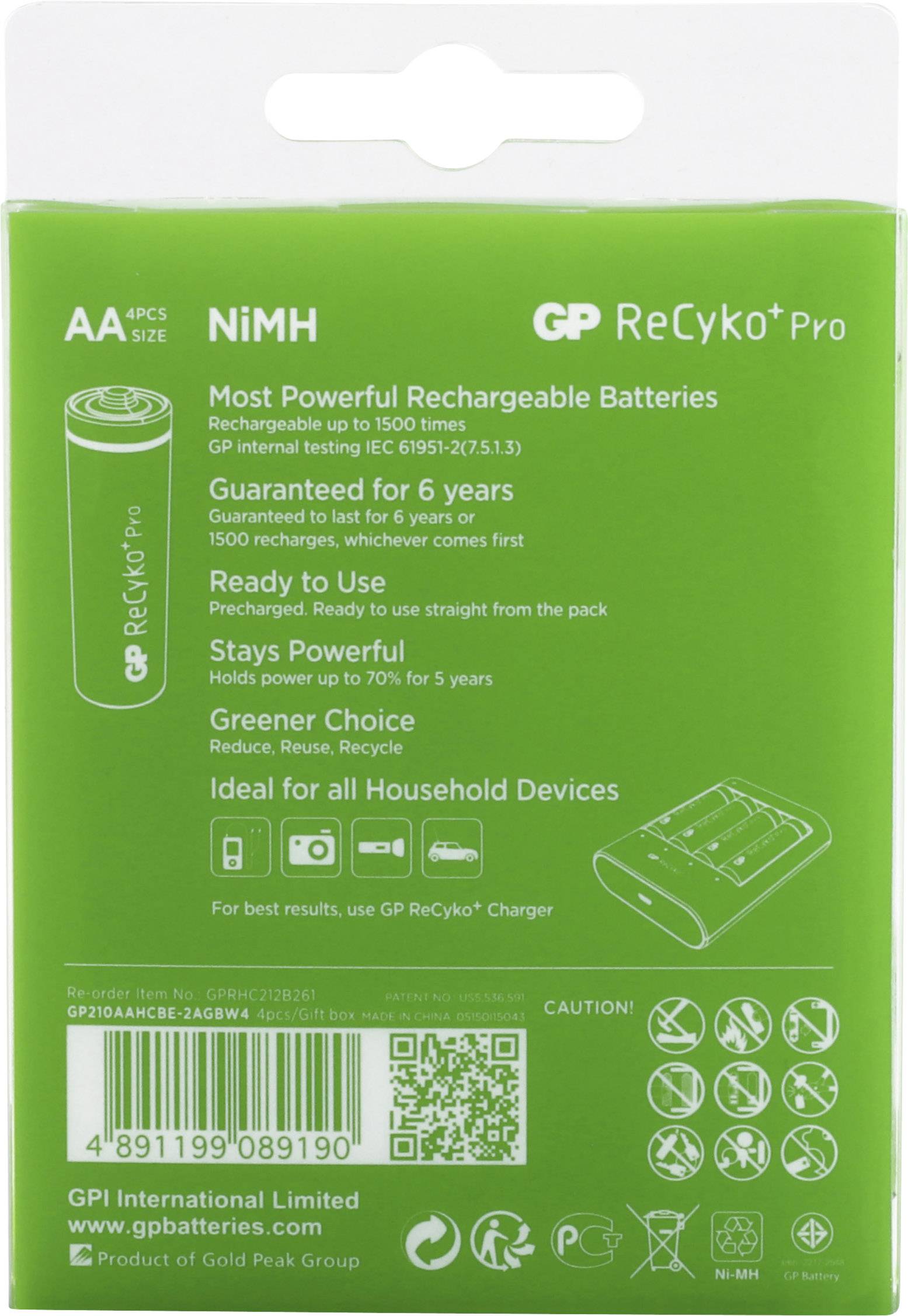 GP AA ReCyko+ Oplaadbare Batterijen-5