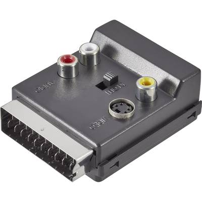 SpeaKa Professional SP-1300864 SCART / Cinch / S-Video Y-adapter [1x SCART-stekker - 3x Cinch-koppeling, SCART-bus, S-vi