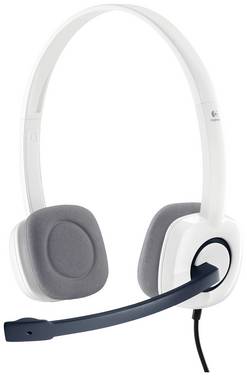 Logitech H150 On Ear headset  Kabel Stereo Wit Ruisonderdrukking (microfoon), Noise Cancelling Volumeregeling, Microfoon uitschakelbaar (mute) Computer