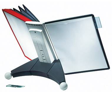 DURABLE SherpaTable displaypaneelsysteem, 10 displaypanelen, zwart/rood-1