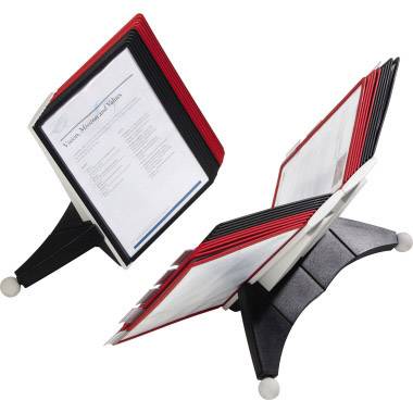 DURABLE SherpaTable displaypaneelsysteem, 10 displaypanelen, zwart/rood-3
