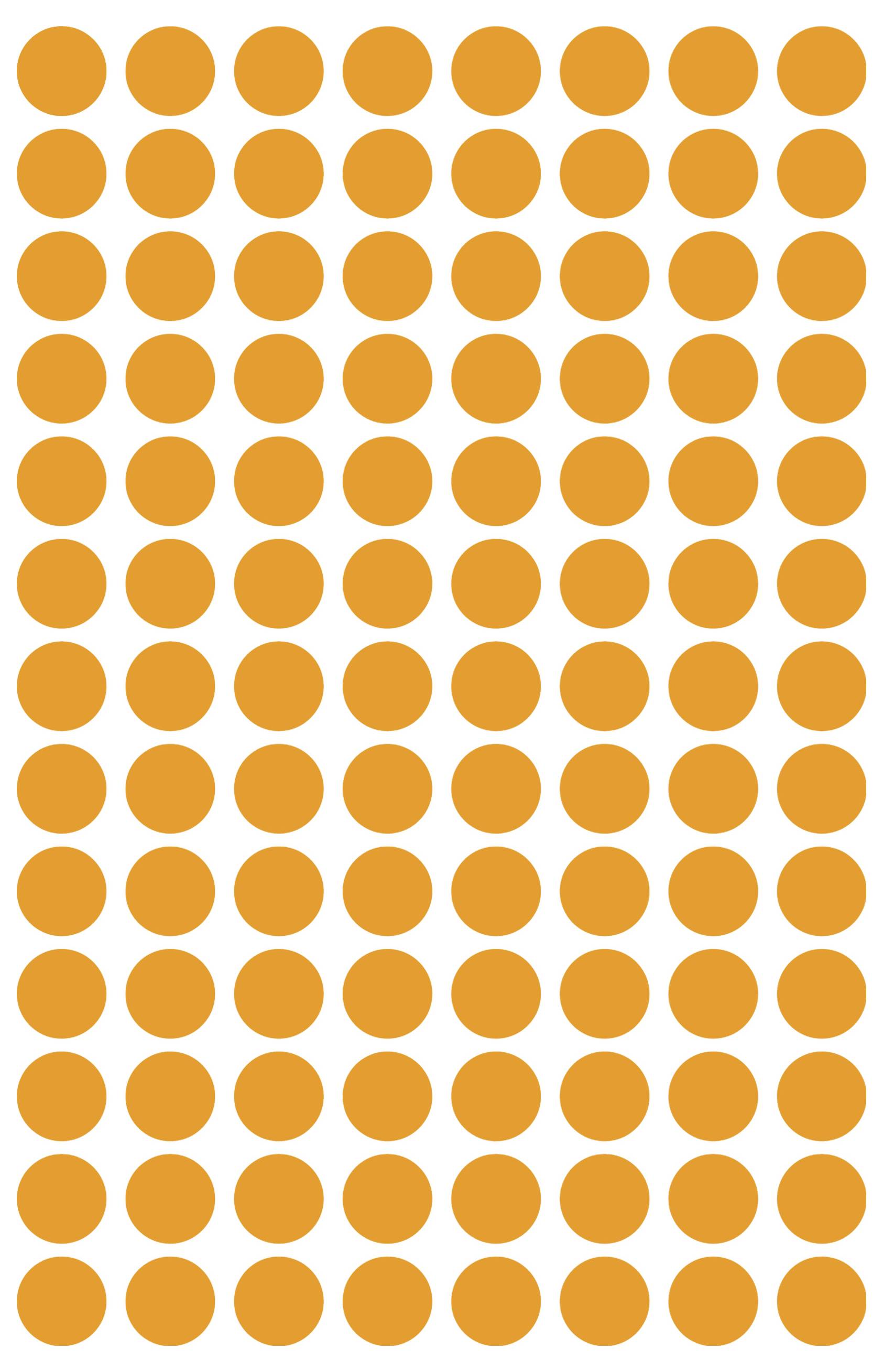 Een raster van gelijkmatig verdeelde oranje cirkels op een witte achtergrond.