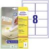 Avery-Zweckform L4745REV-25 Universele etiketten 96 x 63.5 mm Papier Wit 240 stuk(s) Weer verwijderbaar Inkjet, Laser (zwart/wit), Laser (kleur), Kopiëren (zwart/wit)