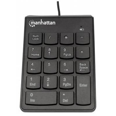 Manhattan 176354 Numeriek toetsenbord USB  Zwart