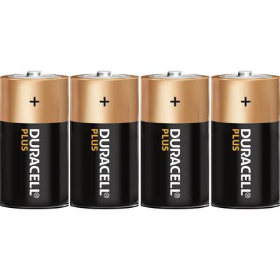 D batterij (mono) Duracell Plus LR20 Alkaline 1.5 V  4 stuk(s)