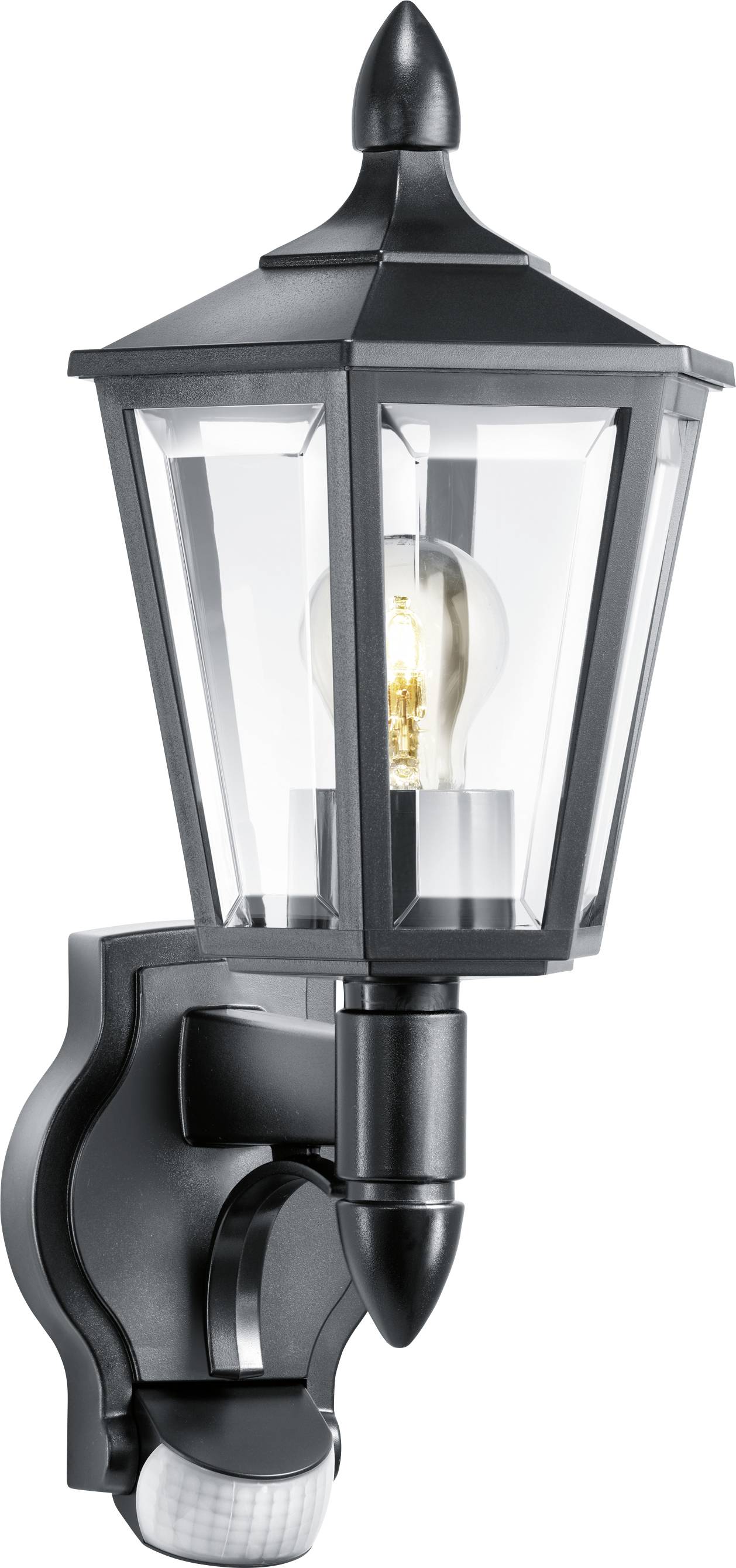 Steinel L 15 S 617813 Buitenlamp met bewegingsmelder (wand) Spaarlamp, LED E27 60 W Zwart
