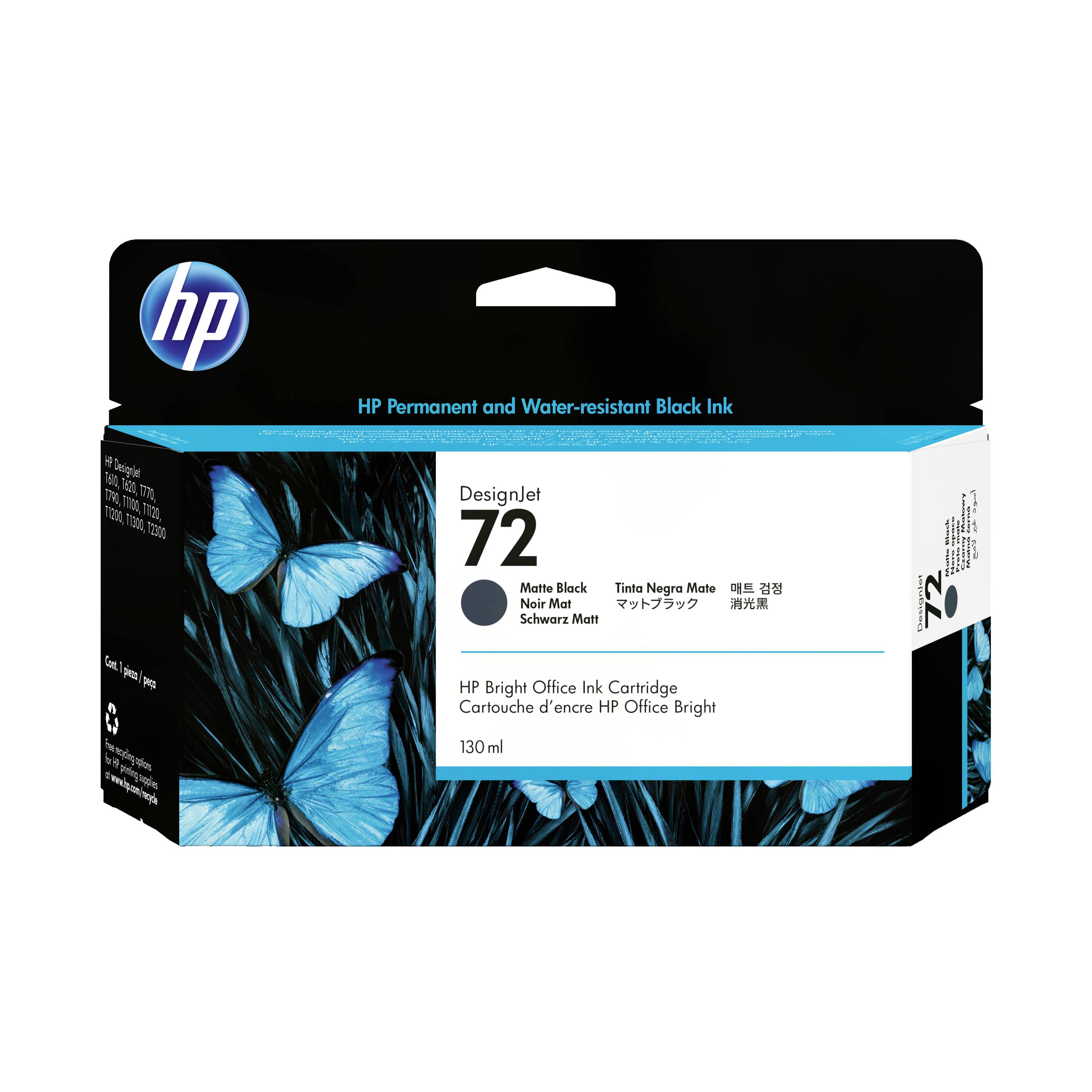 HP Inktcartridge 72 Origineel Zwart C9403A 130 ml