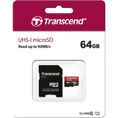 uitstulping Alvast Wonen Transcend Premium microSDXC-kaart 64 GB Class 10, UHS-I Incl. SD-adapter  kopen ? Conrad Electronic