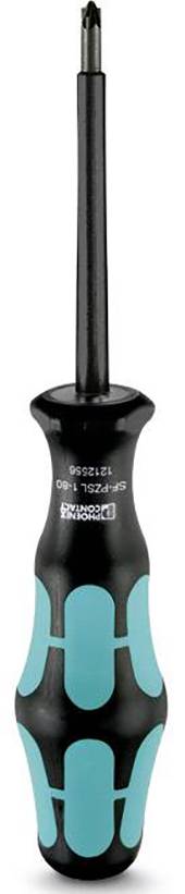 'Kruiskopschroevendraaier met ergonomische handgreep en blauwe rubberen coating'