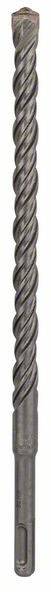 Een metalen boor met spiraalvormige groeven, geschikt voor het boren in harde materialen zoals beton of steen.