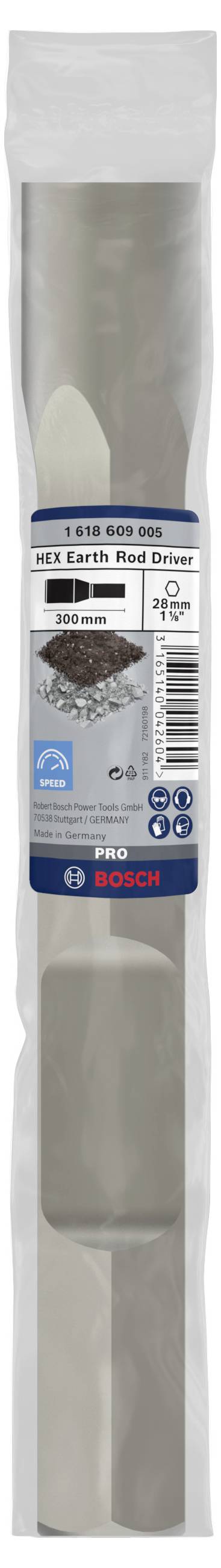 Bosch, HM-reciprozaagblad voor tegels en zachte kunststof, 80 mm, speciaal voor multitools, verpakt in transparante hoes.