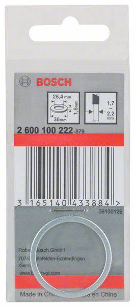 Verpakking voor Bosch-afdichtingsring met barcode en productdetails: 25,4 mm/30 mm. Geproduceerd in China.
