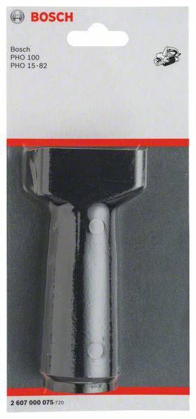 'Bosch Handgreep voor PHO 100, PHO 15-82 Reserveonderdelen.' Verpakking met afbeelding van de handgreep. Modelnummer: 2 607 000 075.