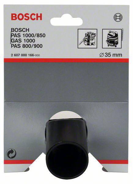 Verpakking van Bosch stofzuiger accessoire met 35 mm diameter, geschikt voor modellen PAS 1000/850, GAS 1000, PAS 800/900.