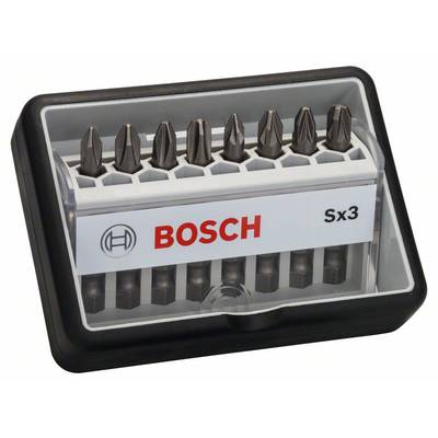 Bosch Accessories Robust Line 2607002558 Bitset 8-delig Kruiskop Phillips, Kruiskop Pozidriv 