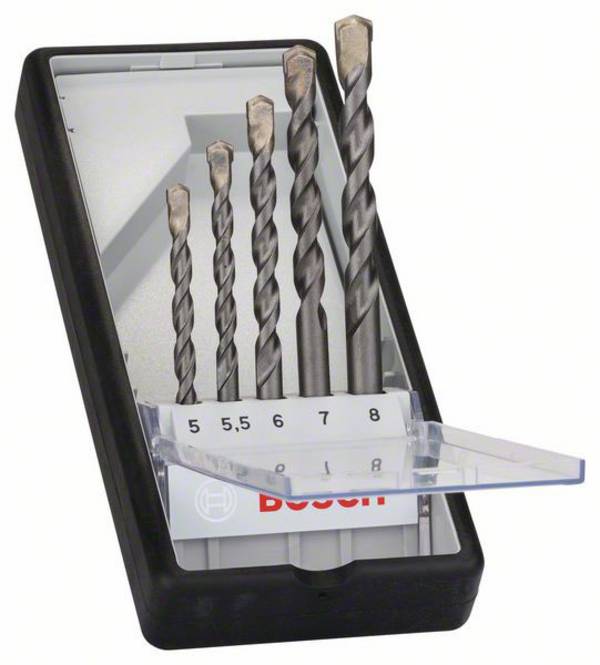 Bosch Accessories 2607010526 Carbide Beton-spiraalboren set 5-delig 5 mm, 5.5 mm, 6 mm, 7 mm, 8 mm Cilinderschacht 1 set(s)
