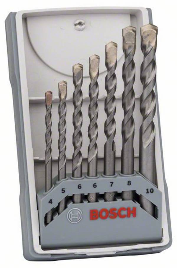 Bosch Accessories CYL-3 2607017082 Carbide  Beton-spiraalboren set  7-delig 4 mm, 5 mm, 6 mm, 6 mm, 7 mm, 8 mm, 10 mm  Cilinderschacht 1 set(s)