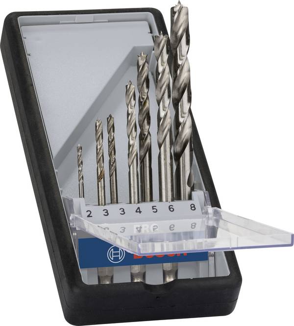 Bosch Accessories 2607019923 Hout-spiraalboorset 7-delig 2 mm, 3 mm, 3 mm, 4 mm, 5 mm, 6 mm, 8 mm  1/4" (6.3 mm) 1 set(s)