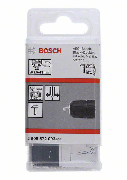 Verpakking van een Bosch-boorkop, compatibel met meerdere merken. Technische specificaties en het logo zijn afgebeeld.