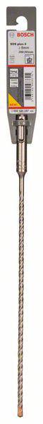 Betonboor van Bosch met betonpictogram en SDS-plus-aansluiting. Lengte 160 mm, 5 mm diameter. Verpakking bevat technische specificaties.