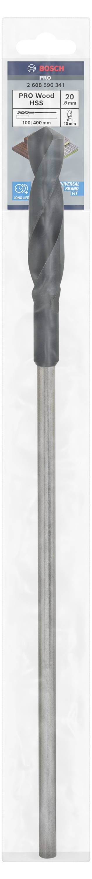 Boor met SDS-Plus-schacht, geschikt voor beton, diameter 18 mm, lengte 400 mm, in grijze kleur.