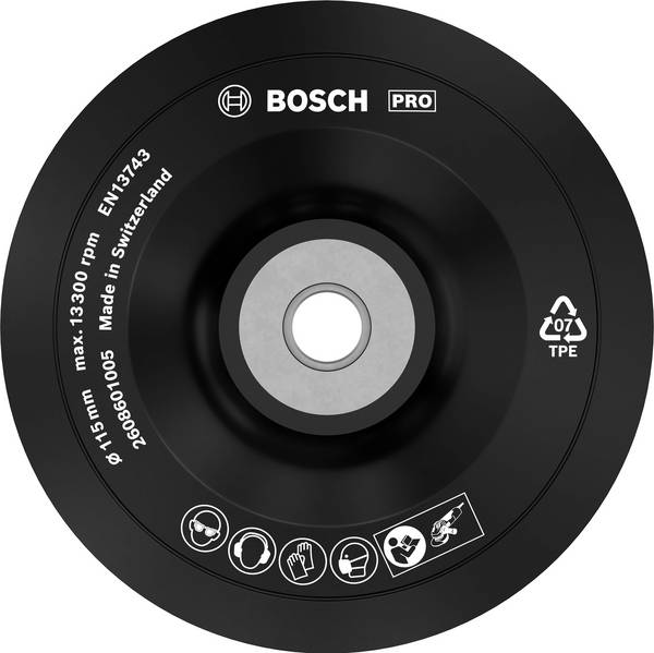 Bosch Accessories 2608601005 Steunschijf, 115 mm, 13.300 omw/min Diameter 115 mm