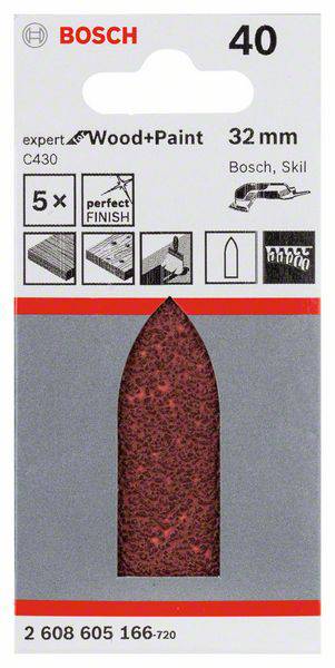 Bosch SLIBEBLAD DELTA EW 32MM K40 5STK – Foto 2 von 2
