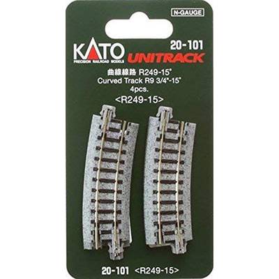 N Kato Unitrack 7078110 Gebogen rails  15 ° 249 mm 4 stuk(s)