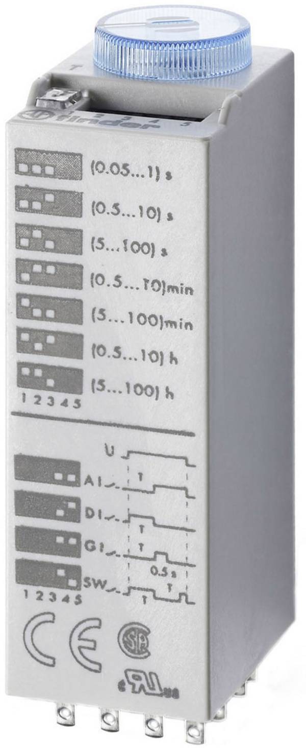 Finder 85.04.0.024.0000 85.04.0.024.0000 Tijdrelais Multifunctioneel 24 V/DC, 24 V/AC 1 stuk(s) Tijdsduur: 0.05 s - 100 h 4x wisselcontact