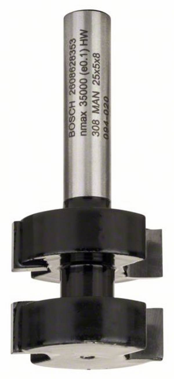 Bosch Accessories 2608628353 Veerfrees Hardmetaal   Lengte 58 mm Afmeting, Ø 25 mm  Schachtdiameter 8 mm