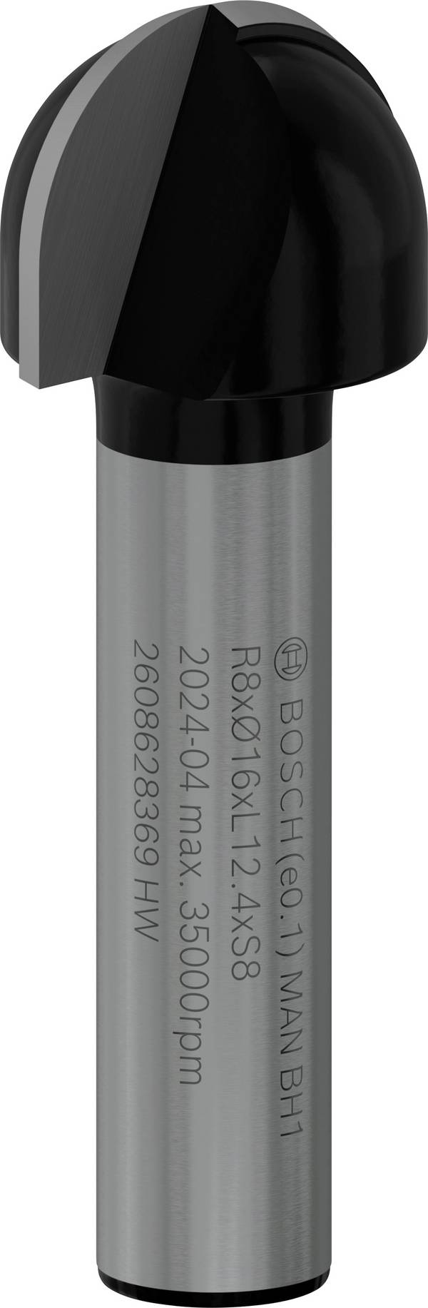 Bosch Accessories Holprofielfrees, 8 mm, R1 8 mm, D 16 mm, L 12,4 mm, G 45 mm