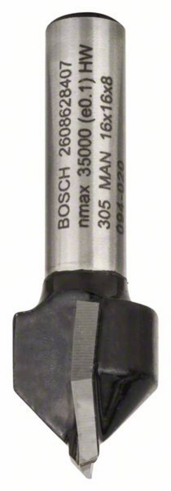 Bosch Accessories 2608628407 Groeffrees Hardmetaal Lengte 45 mm Afmeting, Ø 16 mm Schachtdiameter 8 mm