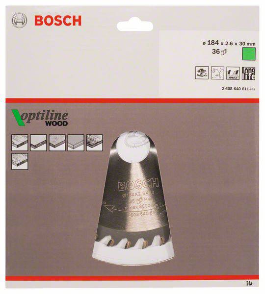 Bosch RUNDSAVKL OPTILINE 184X26X30MM 36 TDR – Foto 3 von 3
