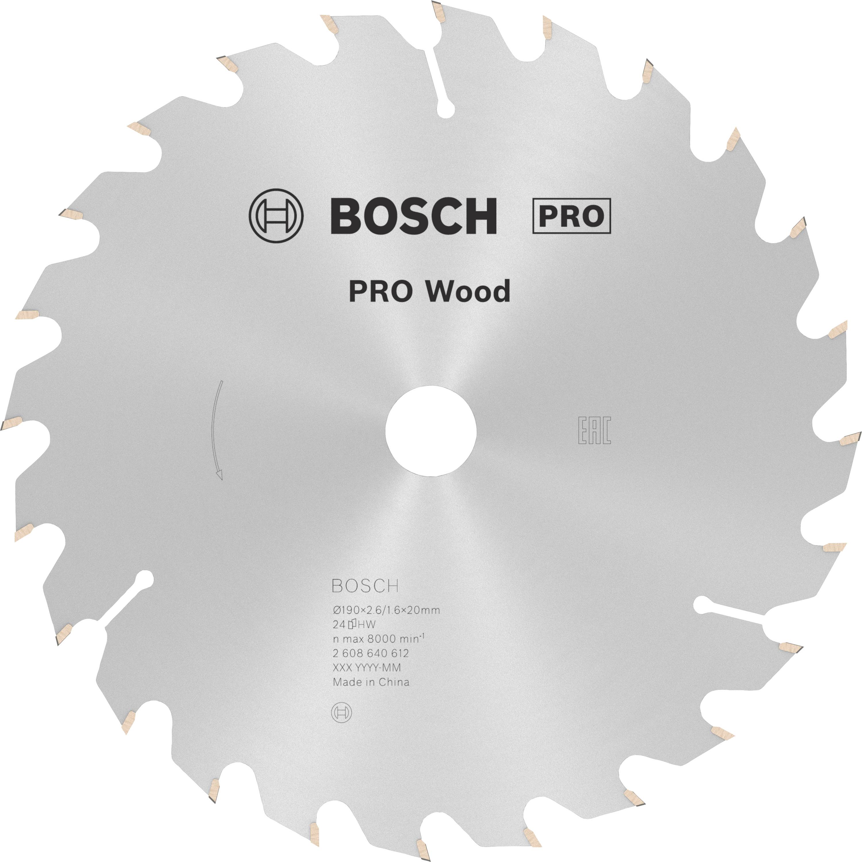 Bosch RUNDSAVKLINGEOPTILINE 190X26X20MM 24T