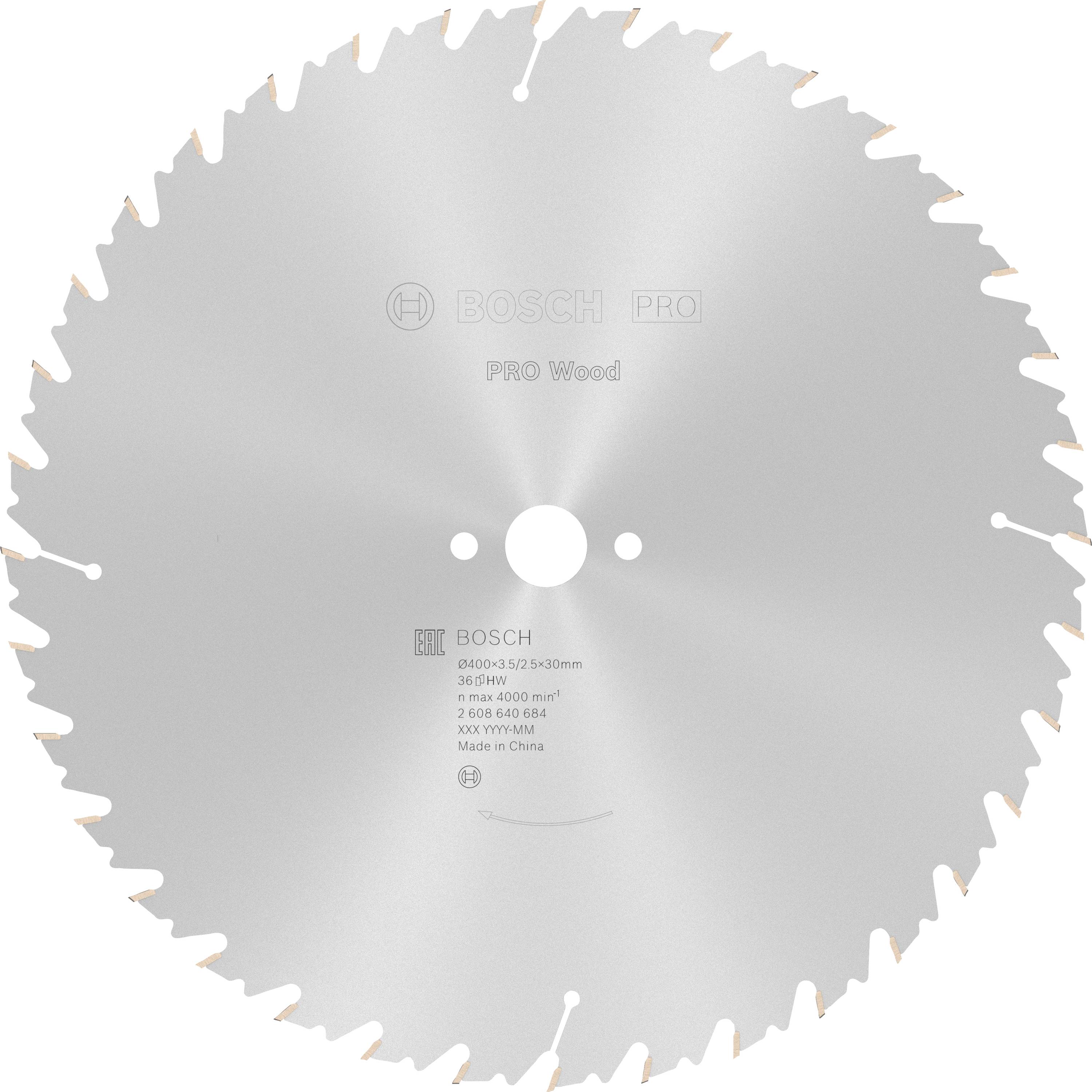 Bosch Accessories Standard for Wood Speed 2608640684 Hardmetaal-cirkelzaagblad 400 x 30 x 3.5 mm Aantal tanden: 36 1 stuk(s)